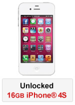 iPhone® 4S 16GB Unlocked - White (Refurbished by EB Games) (preowned)