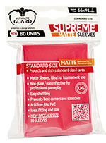 Ultimate Guard - Supreme Sleeves Standard Size Matte Red (80 Pack)