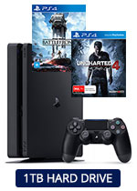 New-Look 1TB PlayStation Black Console + 2 Games